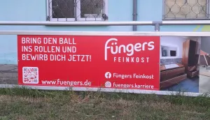 Füngers mit neuer Werbebande